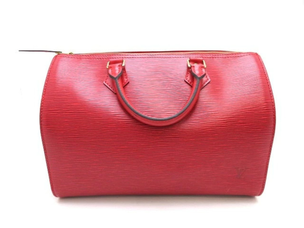 LOUIS VUITTON Speedy handbag Epi leather Castilian Red